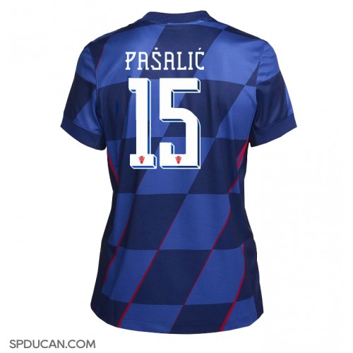 Zenski Nogometni Dres Hrvatska Mario Pasalic #15 Gostujuci EP 2024 Kratak Rukav